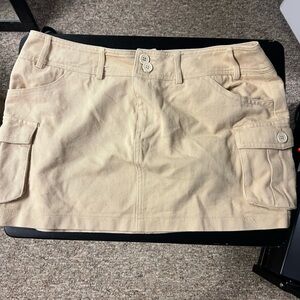 Women's Tan Cargo Skirt
